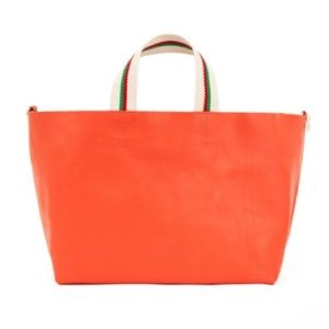 SOLD Clare V Bateau Blood Orange Rustic Tote
